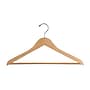 Nahanco 17" Wood Flat Suit Hanger, Chrome Hook, Natural, 100/Box (80-17)~#|#~3EC73C0D-6194-41FC-926146D0B80D7114_sc7