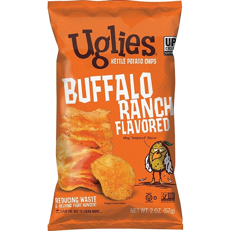 Uglies Gluten-Free Buffalo Ranch Kettle Potato Chips, 2 oz., 24 Bags/Carton (26181) image 1