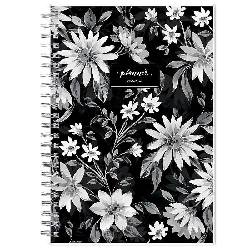 2025-2026 Blue Sky Daisy Dance 5" x 8" Academic Year Weekly & Monthly Planner, Plastic Cover, Multicolored (155414) image 1