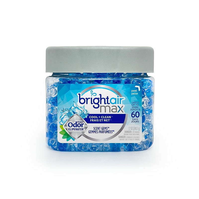 Bright Air Max Scent Gems Solid Air Freshener, Cool & Clean Scent, 12 oz. (900228) image 1