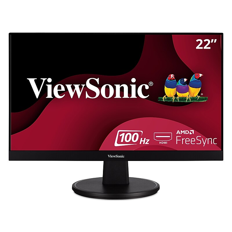 ViewSonic 22" 100 Hz LED Monitor, Black (VA2247-MH) image 1