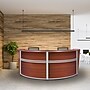 Regency Marque 124.5"W Curved Reception Desk Workstation, Cherry (77292CH)~#|#~3EDB0485-FFAA-4D50-85AC31A67D13527A_sc7