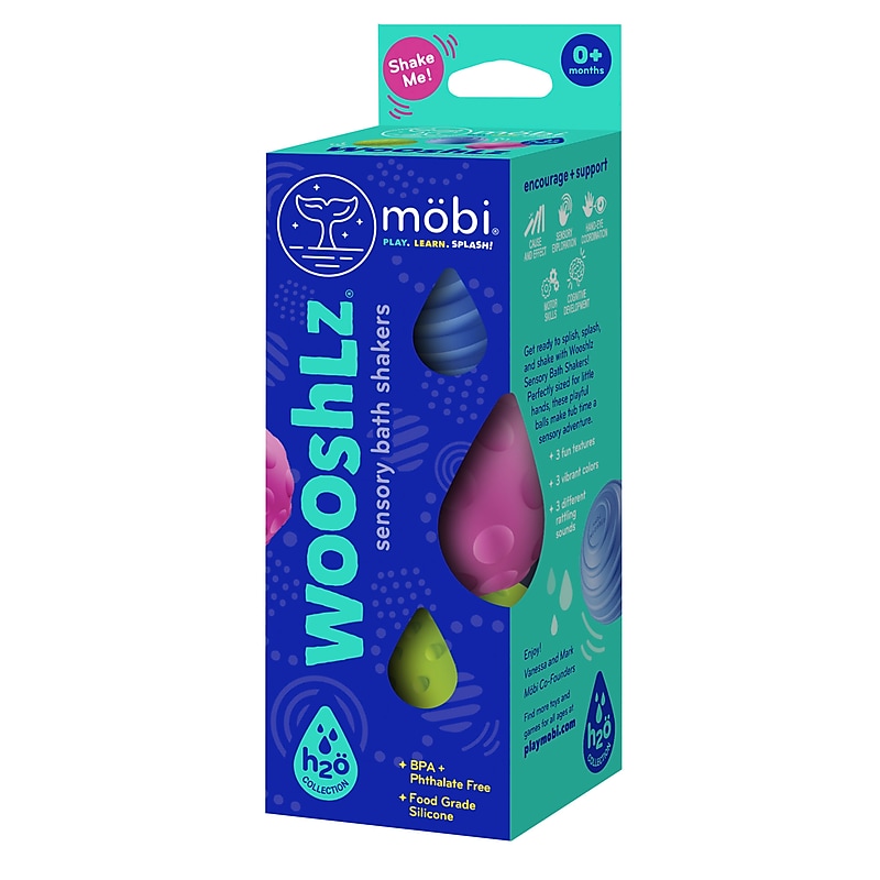 Mobi Wooshlz Sensory Bath Shakers, Multicolored, 3/Pack (MGMWOOSH1) image 1