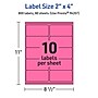 Avery Laser/Inkjet Rectangle Multipurpose Labels, 2" x 4", Bright Pink, 800/Box (94207)~#|#~3EE0B6BE-03E7-49A7-B2D4BA1D088C0651_sc7