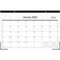 2024 Blue Sky Enterprise 17" x 11" Monthly Desk Pad Calendar, White/Gray (111293-24)