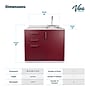 Viva Comfort 36.32'' H x 36" L Exam Room Medical Cabinet with Right Sink, 1-Door, 3-Drawers, Claret (902BASE36RSCL)~#|#~3EE6F5BA-2E0D-4B5A-B5BF3E08CFD4076D_sc7