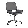 Martha Stewart Tyla Armless Faux Leather Swivel Executive Chair, Gray/Polished Nickel (CH2209215GY)~#|#~3EEB54A4-9DD3-48BF-BDF8DD9D6C914B84_sc7