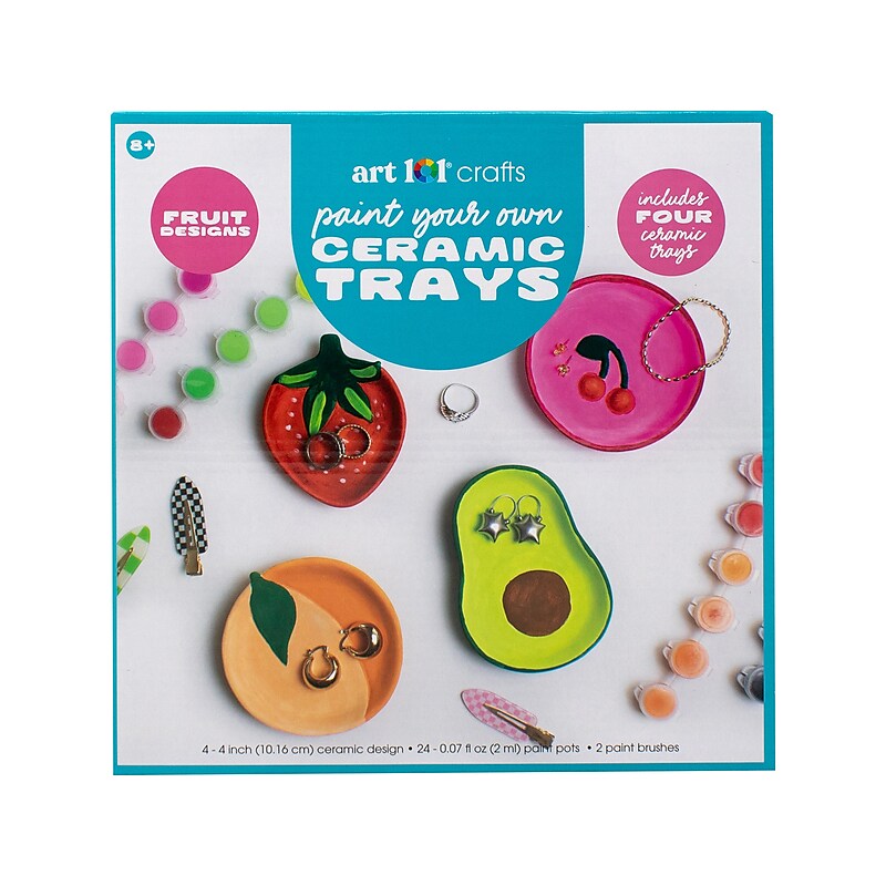 Art 101 Crafts Paint Your Own Ceramic Fruit Trays Kit (41032MB) image 1