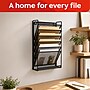 TRU RED Mesh Letter Wall File, 5‑Pocket Hanging File Organizer, Black – Vertical Wall‑Mounted Mail & Document Holder~#|#~3EEFCFBE-1049-481B-953A9A9EBD268DC3_sc7