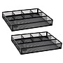 Mind Reader 6-Compartment Metal Drawer Organizer, Black, 2/Set (2DEER-BLK)~#|#~3EF1A063-4A96-4ED3-A6890A2EBFC5F257_sc7