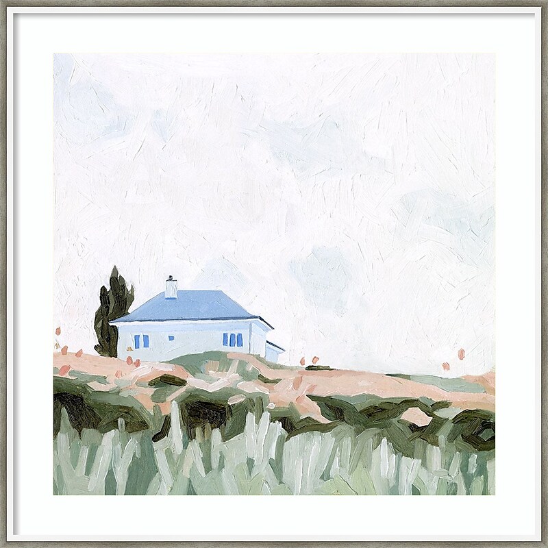 Amanti Art House on a Hill II by Emma Scarvey Wood Framed Wall Art Print, 33" x 33" (A42675543143) image 1