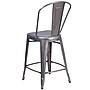 Flash Furniture Lincoln Contemporary Metal Vertical Back Indoor Counter Height Stool, Clear Coat, 4-Pieces/Pack (4XUDGTP001B24)~#|#~3EFB4461-6A85-45D4-AB9BDE71DE32525A_sc7