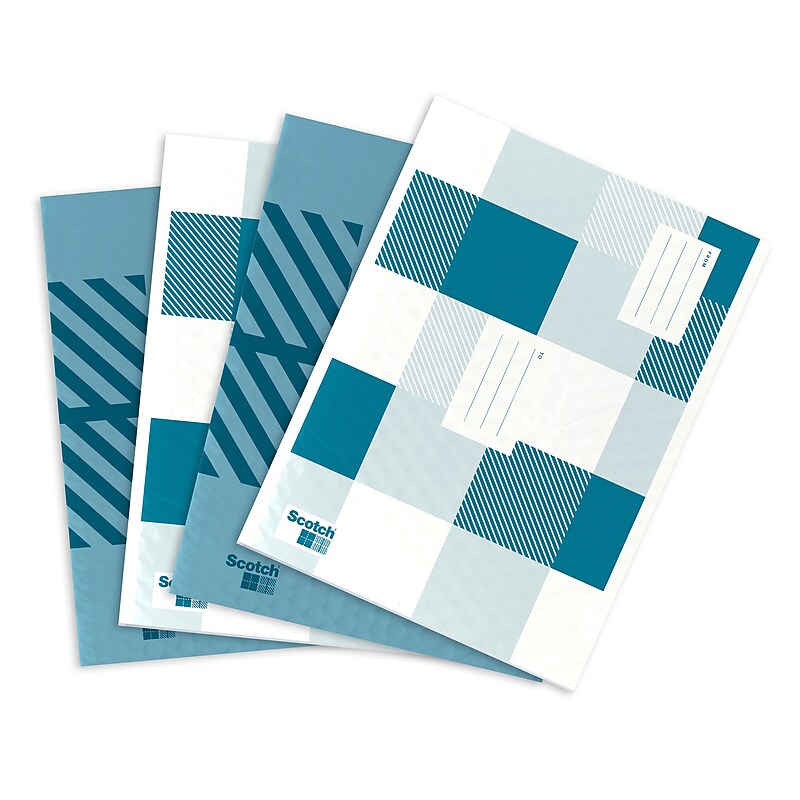 10.5" x 15" Self-Sealing Bubble Mailer, #5, Blue, 4/Pack (8915DB-5-4) image 1