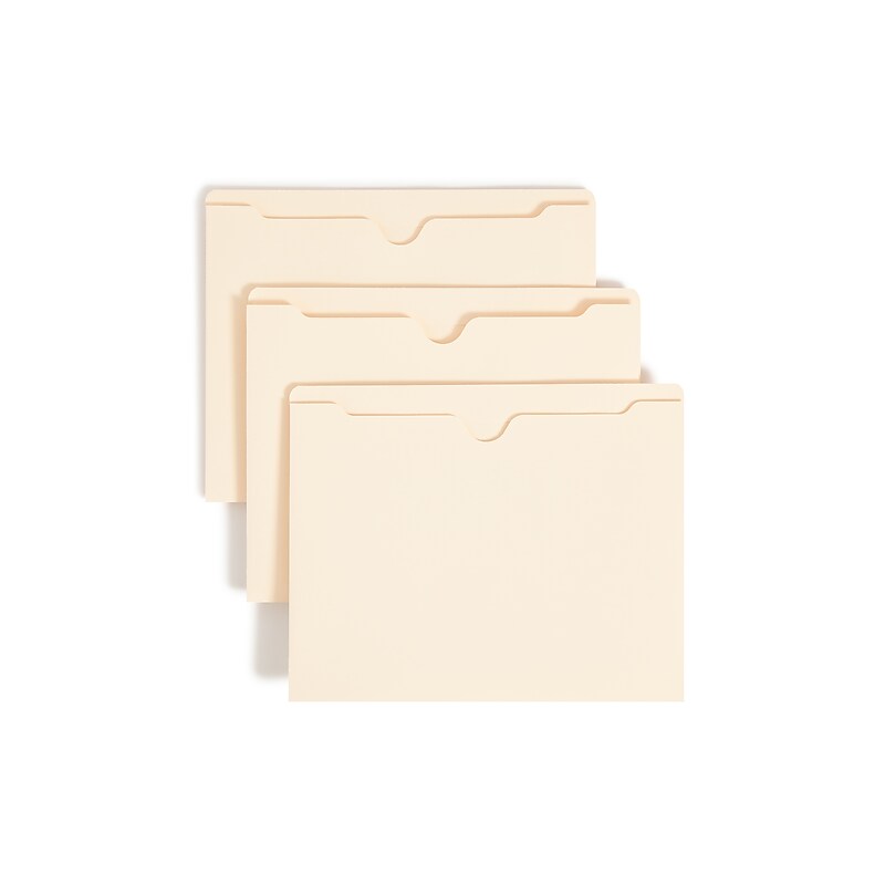 Smead Recycled Reinforced File Jacket, 2" Expansion, Letter Size, Manila, 50/Box (75560) image 1
