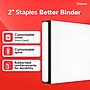 Staples 2" 3-Ring Better Binder, D-Ring, White (ST55873-CC)~#|#~3F09BC53-C4FE-435F-88B44C589964CDBE_sc7