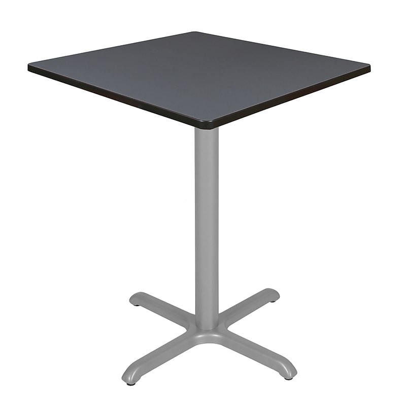 Regency Cain Square Laminate Cafe High X Base Table, 36"D x 36"W, Grey (TCB3636GYGY) image 1