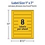 Avery Laser/Inkjet Rectangle Multipurpose Labels, 1" x 7", Bright Yellow, 640/Box (94225)~#|#~3F12EDE9-8697-4939-AECCDA94EDC2C4EE_sc7