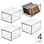 iDESIGN Stackable Storage Drawer, Plastic, Clear, 4/Pack (29203M4)~#|#~3F15BD4C-6BAE-4660-926FCF86A7D24C9B_sc7