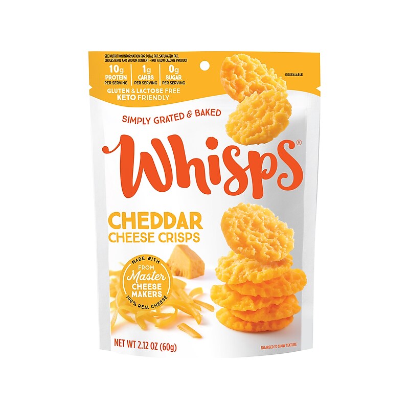 Whisps Gluten Free Cheddar Cheese Crisps, 2.12 oz. (HISP01CD) image 1