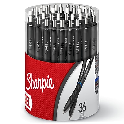 Sharpie S-Gel Retractable Gel Pens, 0.5mm Fine Point, Blue Ink, 4-Pack - No Smear, No Bleed