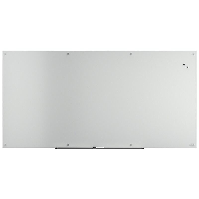 TRU RED™ Magnetic Tempered Glass Dry Erase Board, White, 8' x 4' (TR61198) image 1