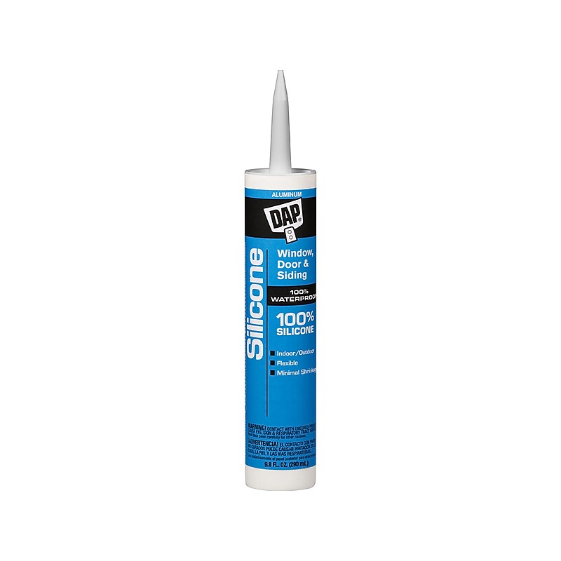 Dap Silicone All-Purpose Sealant, 9.8 Fl. Oz., Aluminum, 12/Carton (7079808643) image 1