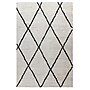 Flash Furniture Roxy Collection 89" x 62" Rectangular Area Rug, Handmade, Polyester, Ivory/Black (RCKJ1810700157)~#|#~3F22AD03-3553-41F8-A6DDEC87391BBE23_sc7