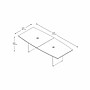 Bush Business Furniture 96" Boat Shaped Conference Table, Hansen Cherry (99TB9642HCK)~#|#~3F239E59-14DE-4E62-96F0AAE8D4CE6BB4_sc7