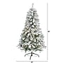 Nearly Natural 5' Flocked Rock Springs Spruce Artificial Christmas Tree with 150 Clear LED Lights (T1751)~#|#~3F24A9EA-2BD7-49B2-80841F0C003C56A7_sc7