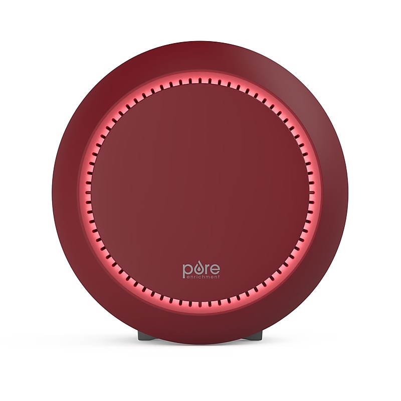 Pure Enrichment PureZone Halo True HEPA Air Purifier, Red (PEAIRDSK-R) image 1