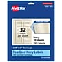 Avery Pearlized Ivory Rectangle Multipurpose Labels, 5/8" x 3", Ivory, 320/Pack (94214)~#|#~3F350959-1832-4B9C-BECF9A694D9074FF_sc7