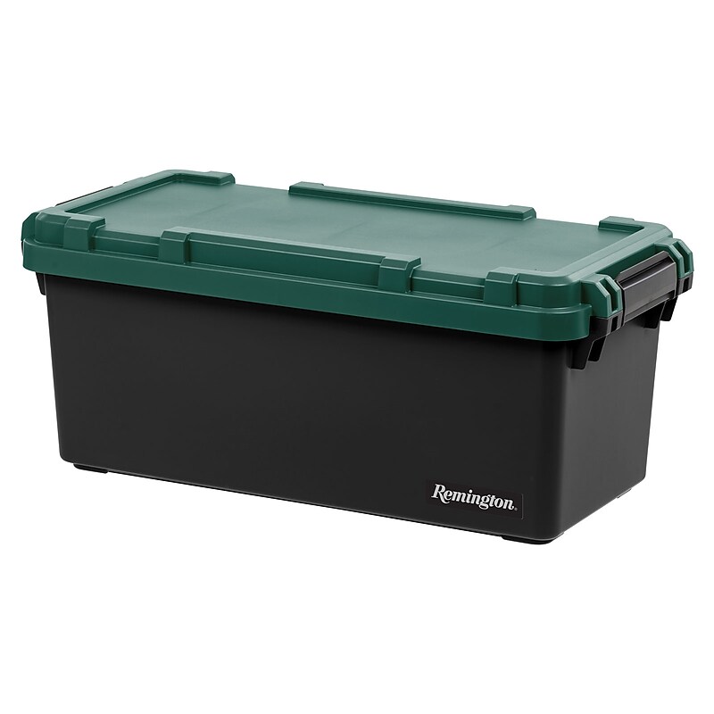 Iris Heavy Duty 60 Quart Storage Bin, Plastic, Black, 2/Pack (500334) image 1