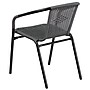 Flash Furniture Gray Rattan Indoor-Outdoor Restaurant Stack Chair (TLH-037-GY-GG)~#|#~3F40B3FA-4EE6-44AE-9976AF5422278553_sc7