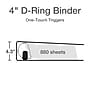 Cardinal Premier Heavy Duty 4" 3-Ring View Binders, D-Ring, White (10340CB)~#|#~3F40F96F-696B-44A2-8D05F30B0FF96C11_sc7