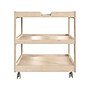 Flash Furniture Bright Beginnings Mobile 2-Section Storage Cart, 26.5"H x 23.5"W x 23.5"D, Brown (MK-ME14795-GG)~#|#~3F4192C6-313E-4D4B-B745F7342EE32923_sc7