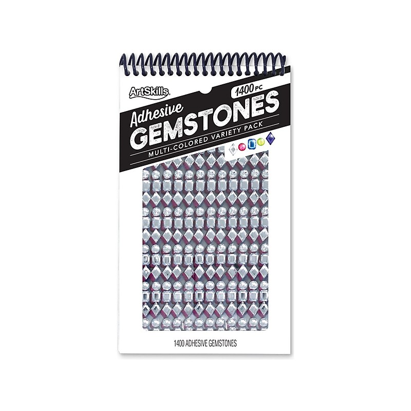ArtSkills Adhesive Gemstons, Assorted Colors, 1400/Pack (PA-5458) image 1