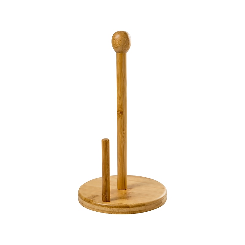 Honey-Can-Do Bamboo Paper Towel Holder, Brown (KCH-08242) image 1