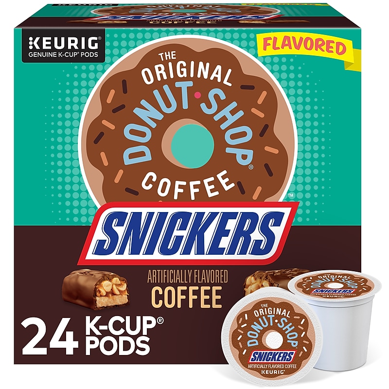 The Original Donut Shop Snickers Coffee, Light Roast, 0.33 oz. Keurig® K-Cup® Pods, 24/Box (5000367239) image 1
