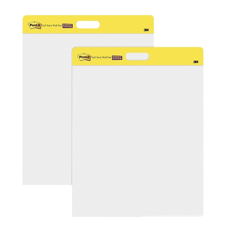 Post-it Super Sticky Wall Easel Pad, 20" x 23", 20 Sheets/Pad, 2 Pads/Pack (566) image 1