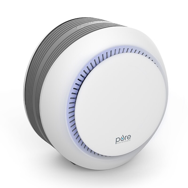 Pure Enrichment PureZone Halo True HEPA Air Purifier, White (PEAIRDSK) image 1