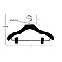 Nahanco 17" Wood Contemporary Coordinate Hanger, Black, 100/Pack (2007-22B)~#|#~3F4CA130-DBA7-4E38-B3548CA376797366_sc7