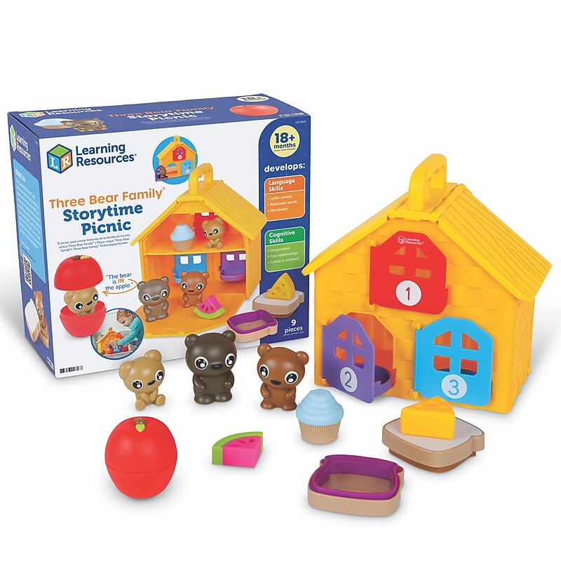 Learning Resources Three Bear Family Storytime Picnic, Multicolored (LER9806) image 1