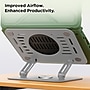 Uncaged Ergonomics 10.2" x 10" Metal Swivel Laptop Stand 2.0, Silver  (SLS-Silver)~#|#~3F544054-FBBA-456C-96A34B816B2A0448_sc7