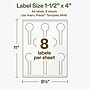 Avery Hemp Lollipop Laser/Inkjet Multipurpose Labels, 1-1/2" x 4", Off-White (64/Pack)~#|#~3F5759ED-9324-4BEB-B925D69AE9219879_sc7