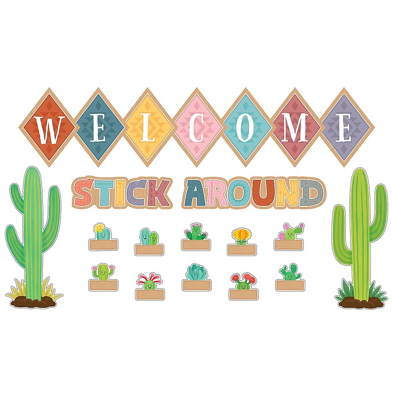 Teacher Created Resources Happy Cactus Crew Welcome Bulletin Board Set, 48/Set (TCR6953) image 1