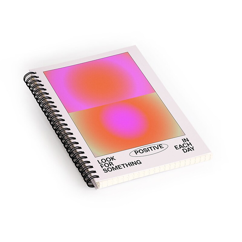 DENY Designs Look For Something Positive 1-Subject Professional Notebooks, 5.5" x 8.25", Dotted, 60 Sheets (83756-NOBS01) image 1