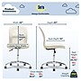 Serta Essentials Armless Ergonomic Bonded Leather/Mesh Swivel Task Chair, Cream (48740B)~#|#~3F621C3A-3EB6-4054-B22FBBB9E874A6A3_sc7