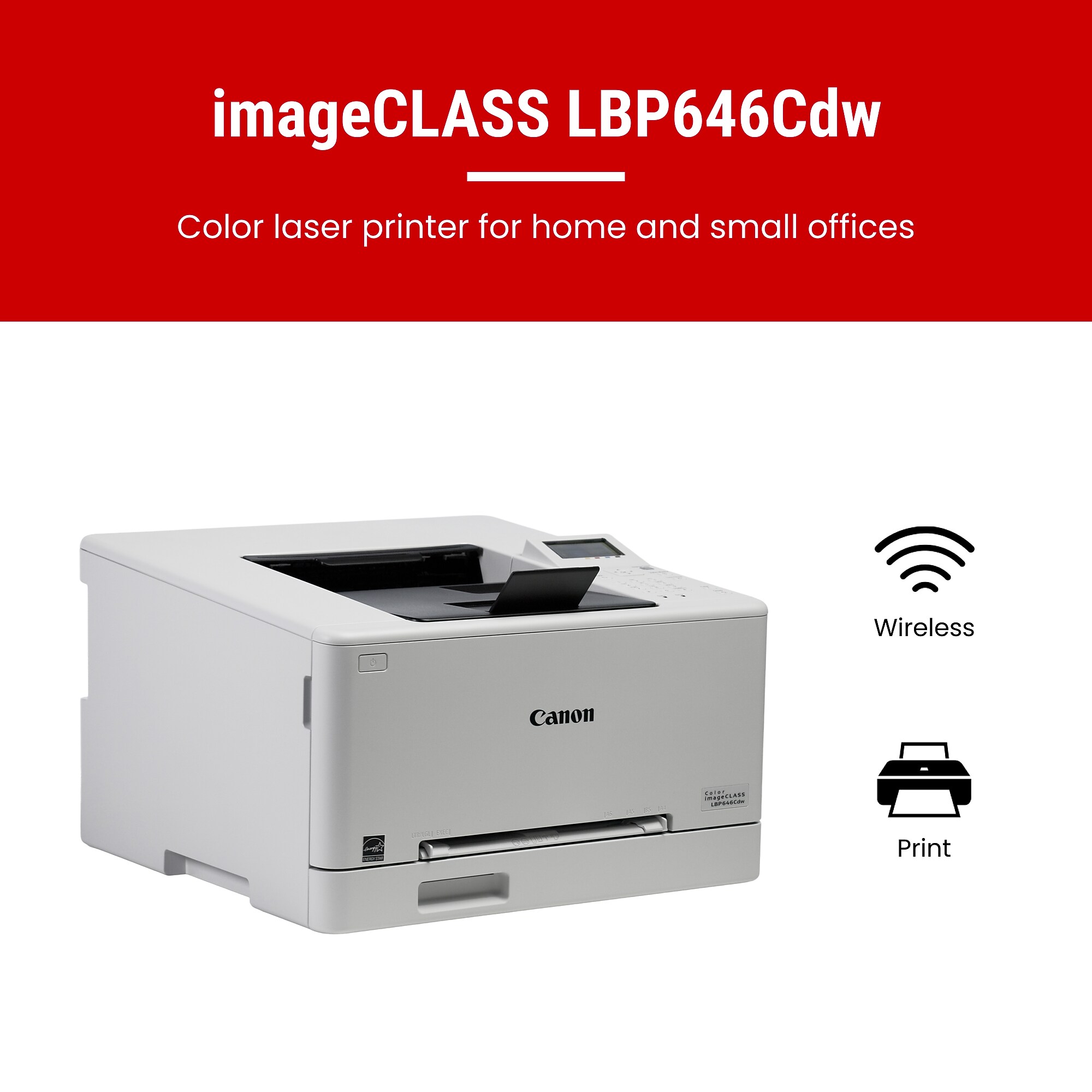 Canon imageCLASS LBP646Cdw Series Wireless Color Print Only Laser Printer, Best for Home Office (6929C008) Sansujyuku sansujyuku.com