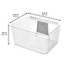 iDESIGN Wall Mounted Large Stackable Plastic Storage Bin, 8" x 15"x 12.5", Clear, 2/Pack (29170M2)~#|#~3F693C6E-1ED8-400B-8FAF557AA88D29CF_sc7