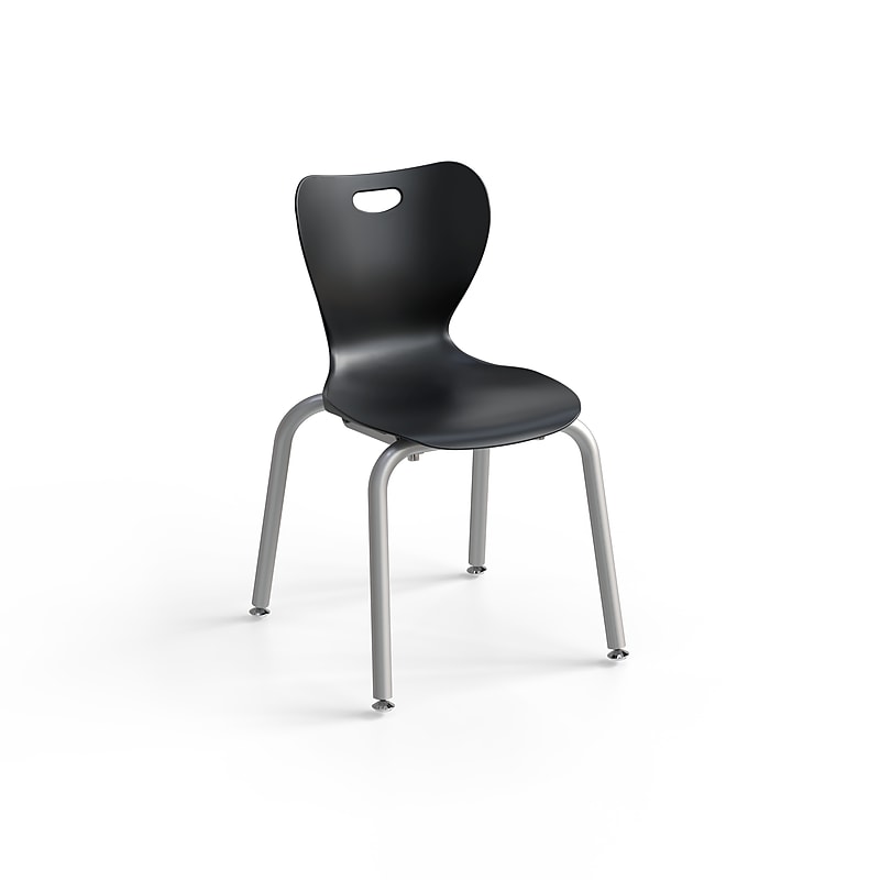 Staples Polypropylene 14" Student Chair, Black, 4/Box (ST63542) image 1